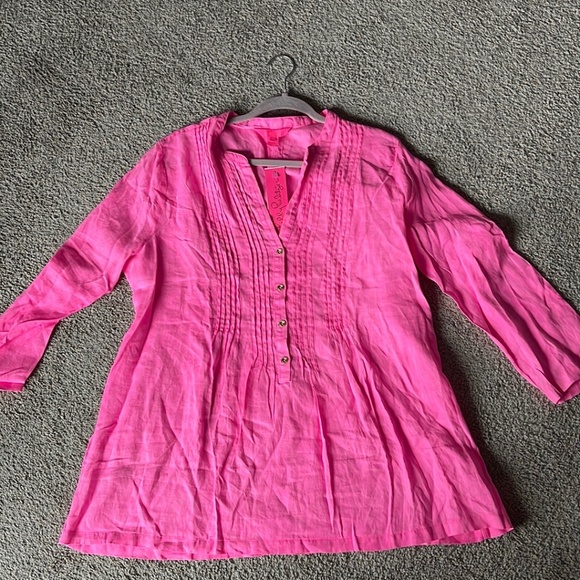 Lilly Pulitzer NWT Linen Tunic - Picture 2 of 5